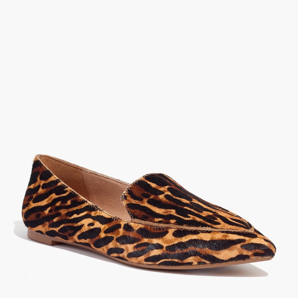 Madewell Lou Loafer in Animal-Print Calf Hair